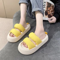 platform sandals slippers female high quality wearing a word 2022 spring and summer new flat shoes net red wild slippers sandals