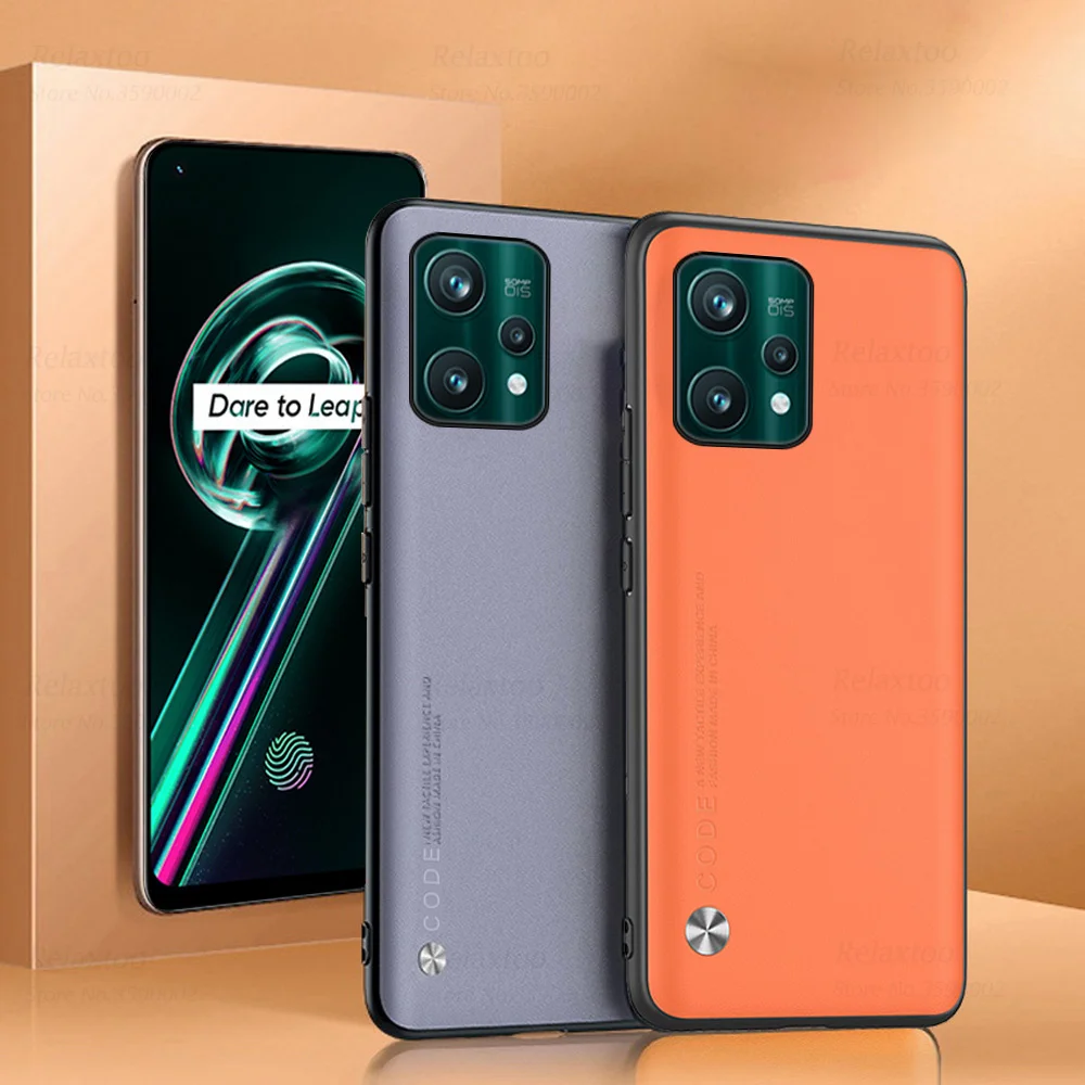 for realme 9 pro plus case plain skin leather protect phone cover realem9 9pro realmy realmi 9 pro 5g silicone shockproof coque free global shipping