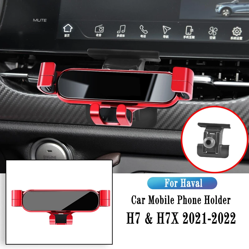 

Gravity Car Phone Holder For Haval F7 F7X 2019-2022 Navigation Bracket GPS Stand Air Outlet Clip Rotatable Support Accessories