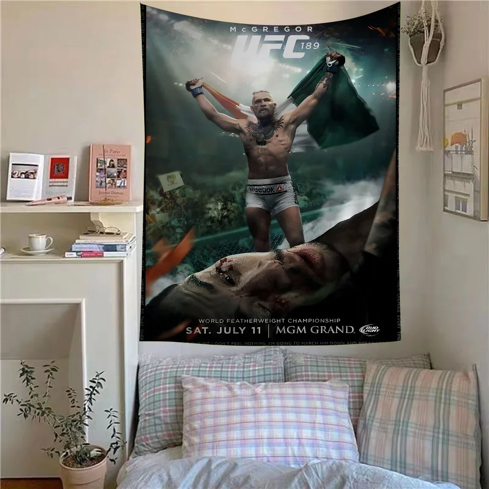 Большой Богемный Настенный Гобелен С Дизайном C-CONOR MCGREGOR В Стиле Хиппи Мандали