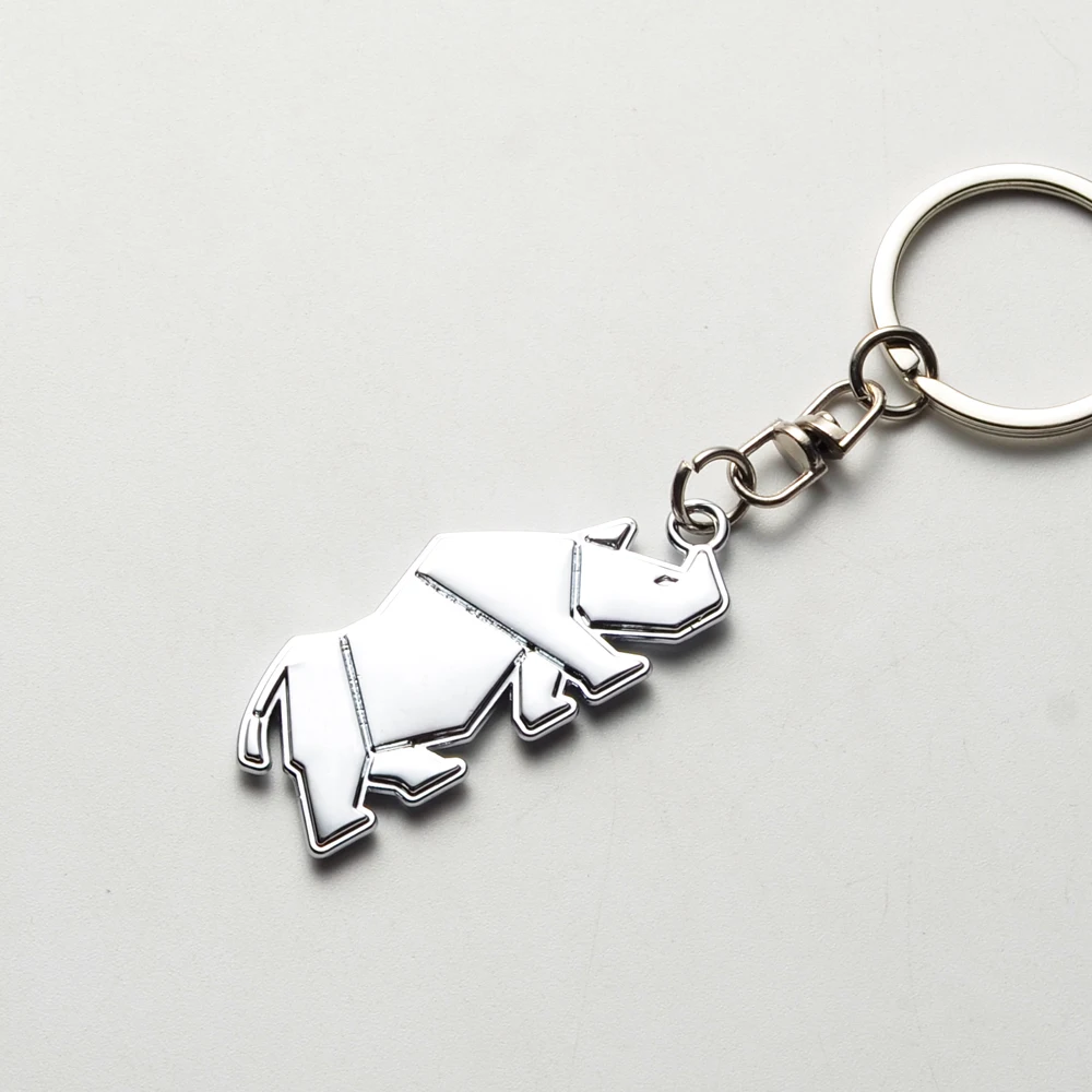 Автомобильный брелок с логотипом носорога, металлический брелок для ключей, держатель для Suzuki Jimny Rhino Adventure Grand Vitara Sx4 Swift, аксессуары