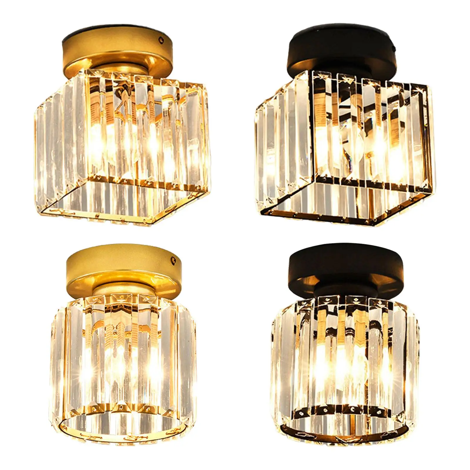 

LED Ceiling Lights Fixture Semi Flush Mount Glass Lampshade Kitchen Chandelier Lighting for Porch Home Hallway Hotel Bedroom