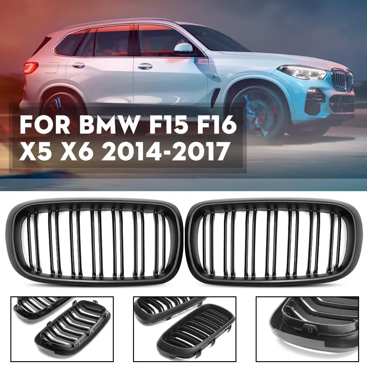 

2 шт., автомобильный передний бампер, решетка для радиатора BMW X5 F15 X6 F16 2013-2017