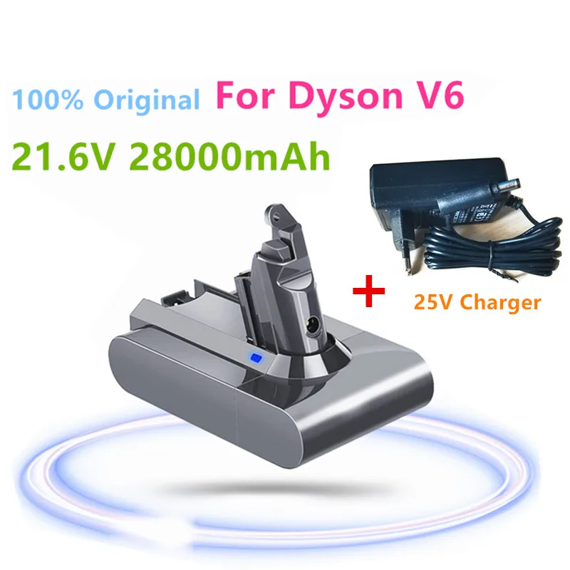 

21.6V 28000mAh Li-ion Battery for Dyson V6 DC58 DC59 DC62 DC74 SV09 SV07 SV03 965874-02 Vacuum Cleaner Battery L30 + 2A Charger