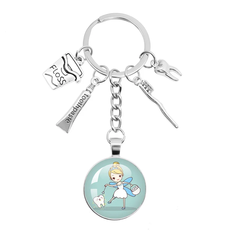 Хит продаж брелок для стоматологических принадлежностей купольная стеклянная