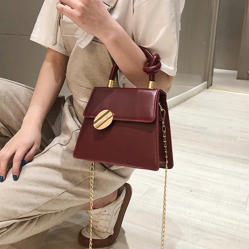 Women's Bag 2019 New Vintage Fashion Handbag Designer Small Bag One Shoulder Crossbody Chain Small Square Bag