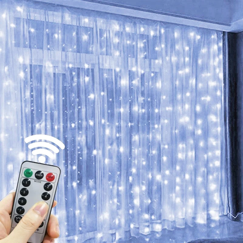 

3M 4M 6M LED Fairy Curtain Garland USB String Lights Room Home Window Decor with Remote Christmas Wedding Holiday Decoration