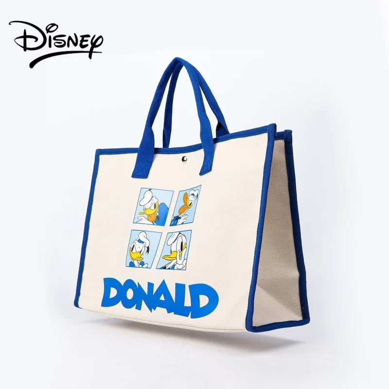 Disney strawberry bear new canvas tote bag women's large capacity cartoon versatile Mickey hand armpit shoulder bag