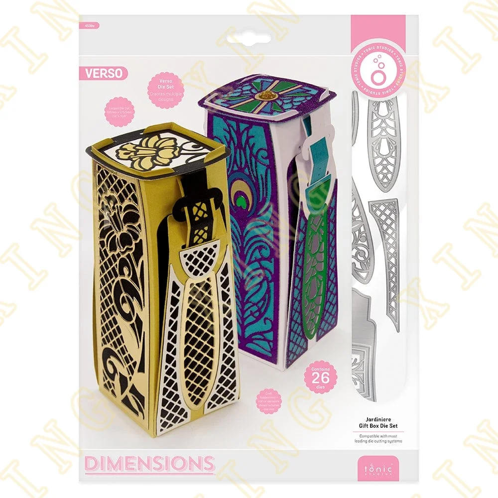 

Jardiniere Gift Box New Metal Cutting Dies Scrapbook Diary Decoration Stencil Embossing Template Diy Greeting Card Handmade