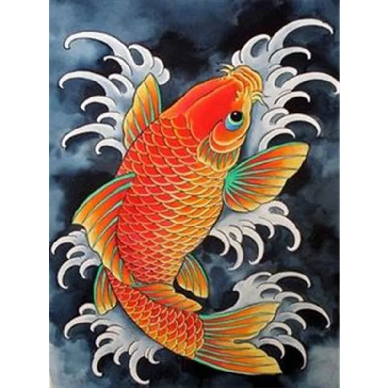 DIY 5D Full Square/Round Diamond Painting Japanese style picture goldfish Cross Stitch Pictures Of Rhinestones Mosaic Decor