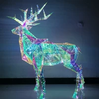 dazzling deer ornaments shopping mall square activities beauty outdoor led light up lighting modeling decorative arrangements