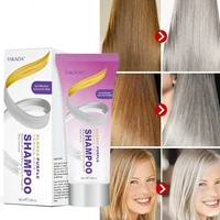 100ml hair shampoo remove yellow purple toner to silver blonde dye bleached hair yellow gray shampoo remove