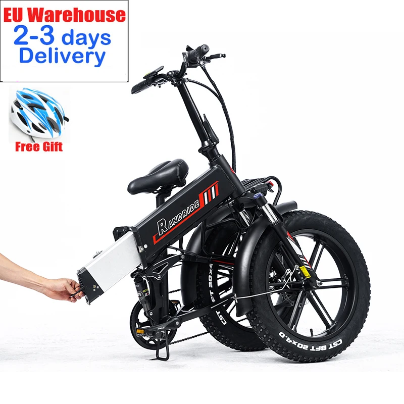 

Randride YX20M Electric Bike 1000W 48V 17Ah E Bike with Disc Brake 4.0 Fat Tire Foldable E Bicycle EU Stock