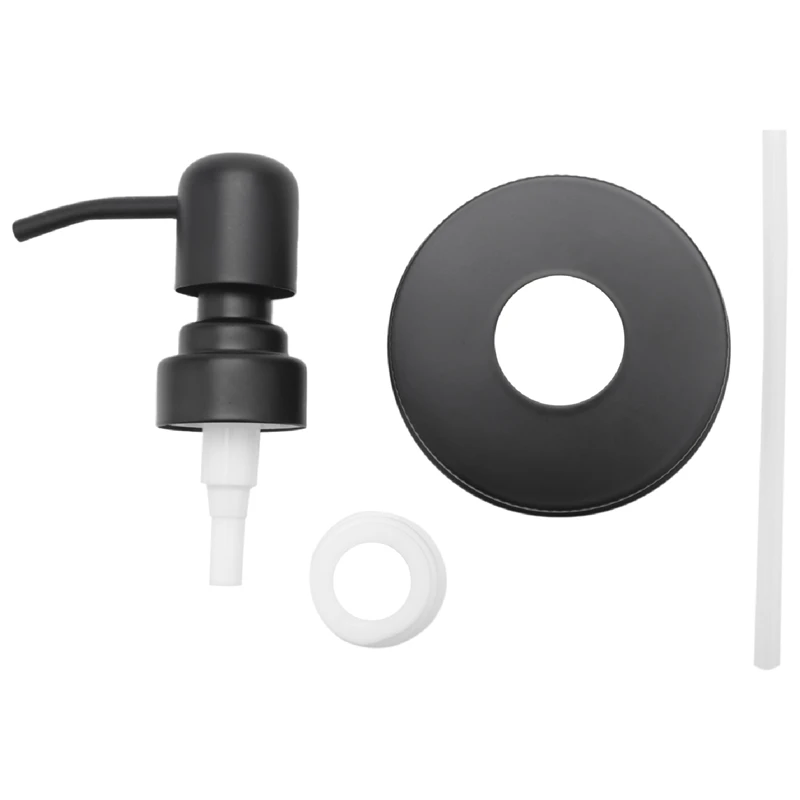 

4-Pack Jar Soap Dispenser Lid, Painted Black Rust Proof Lotion Dispenser Lid For Regular Mouth Jar