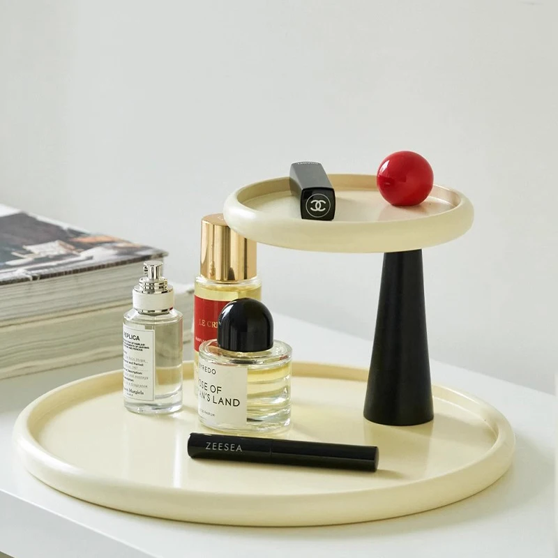 Деревянный Органайзер в скандинавском стиле двухслойный держатель для кремов