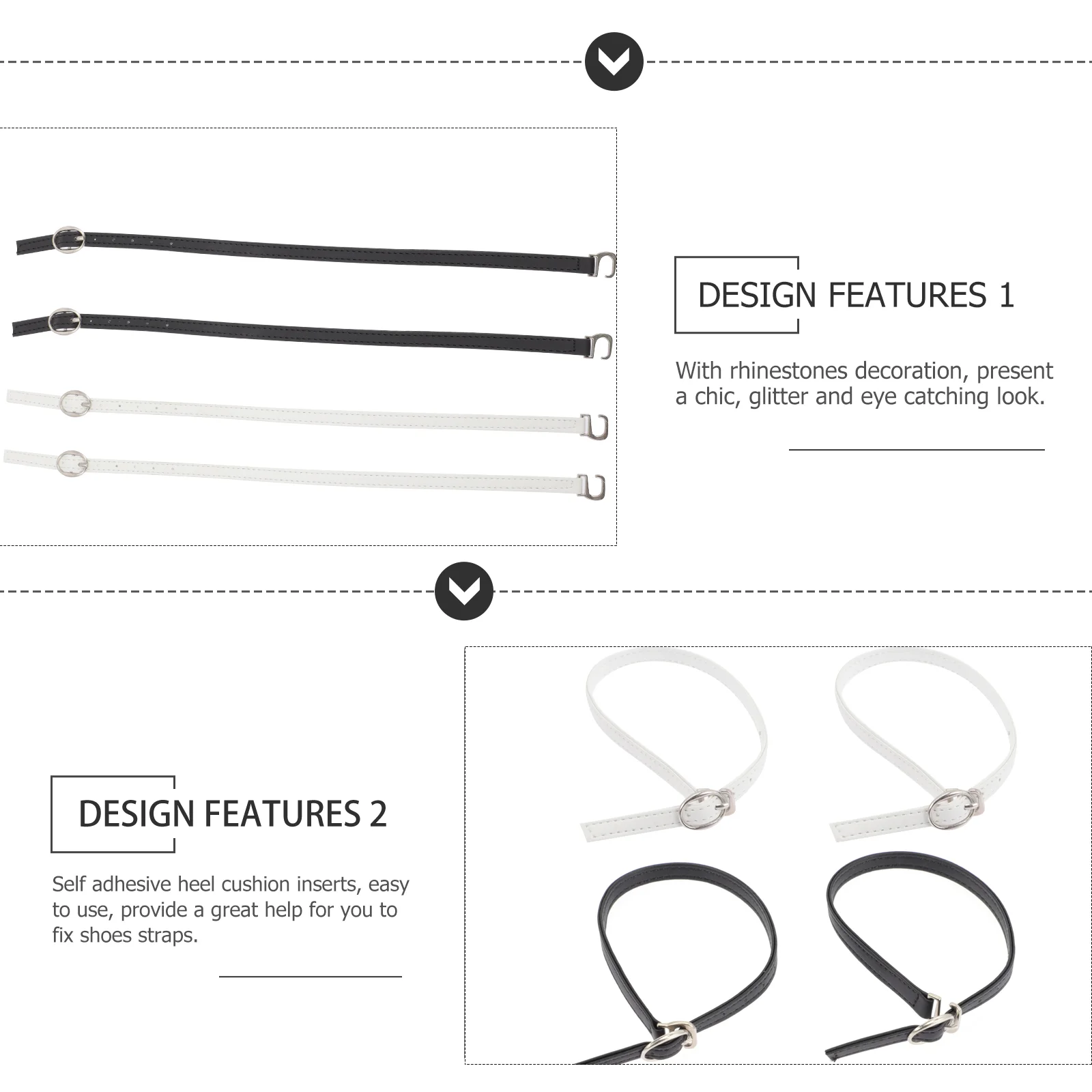 3 Pairs Shoelace High Heel Detachable Straps Clear Heels Women Stretchlace Shoelaces Ankle Bungee