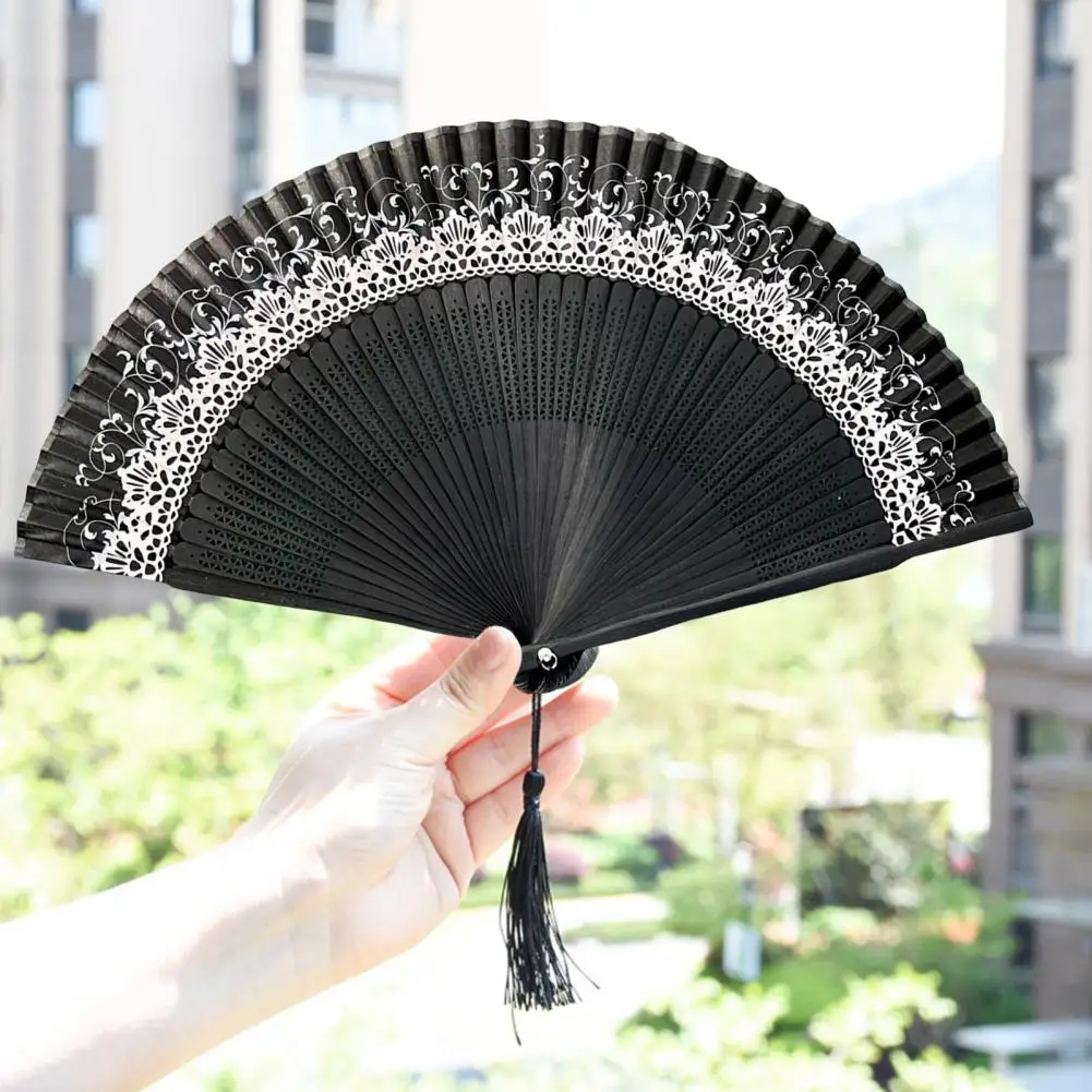 

Dance Fan Pretty Party Decor with Tassel Pendant Chinese Dance Party Folding Fan for Artist Folding Fan Hand Held Fan