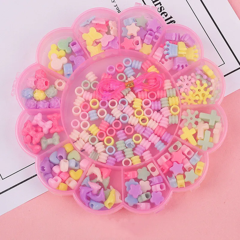 

Детский забавный браслет и ожерелье из бисера несколько комплектов коробок для девочек ручная работа своими руками детские игрушки-пазлы