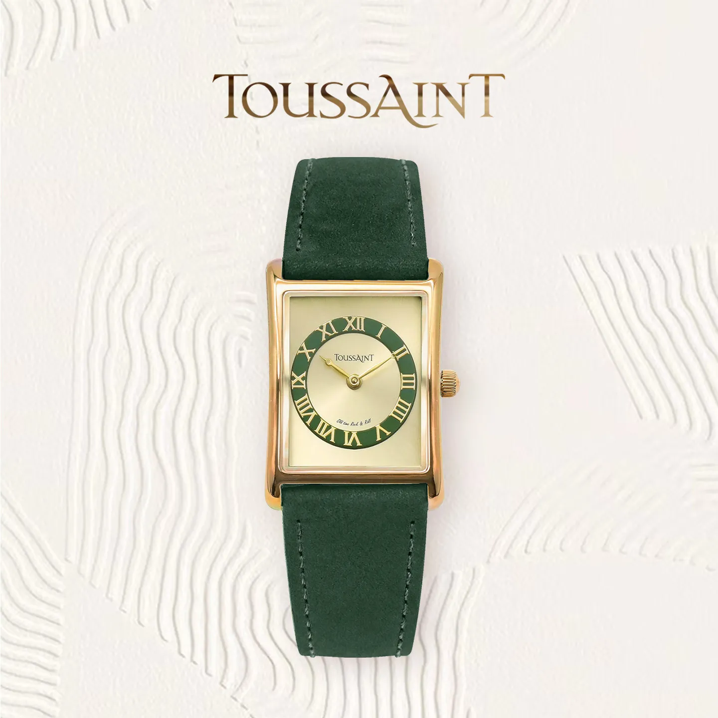 Новые женские часы TOUSSAINT Toussaint Small Waist Series Moss Velvet Green, простые и универсальные. (art.: 3920daad6bfef) - 3920daad6bfef