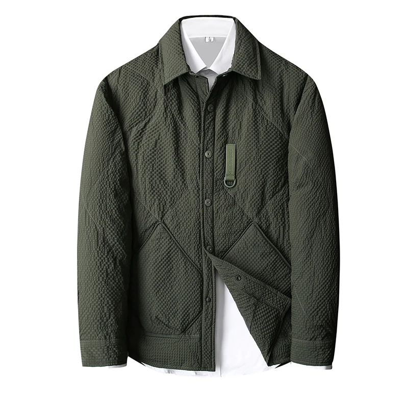 2024 новый стиль зимняя куртка из 90% белого утиного пуха мужские модные утепленные