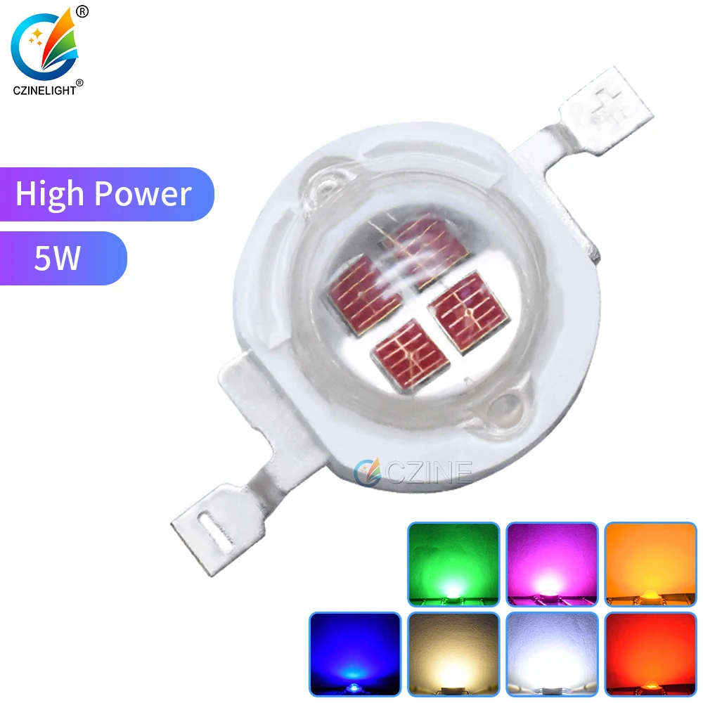 5 шт./упаковка светодиодные лампы 3 Вт Cob теплый холодный белый красный зеленый