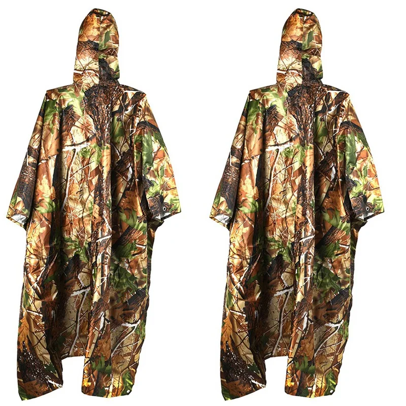 

NEW-2X Outdoor Three-In-One Raincoat Multi-Purpose Raincoat Outdoor Beach Mat Waterproof And Moisture-Proof Camping Tent