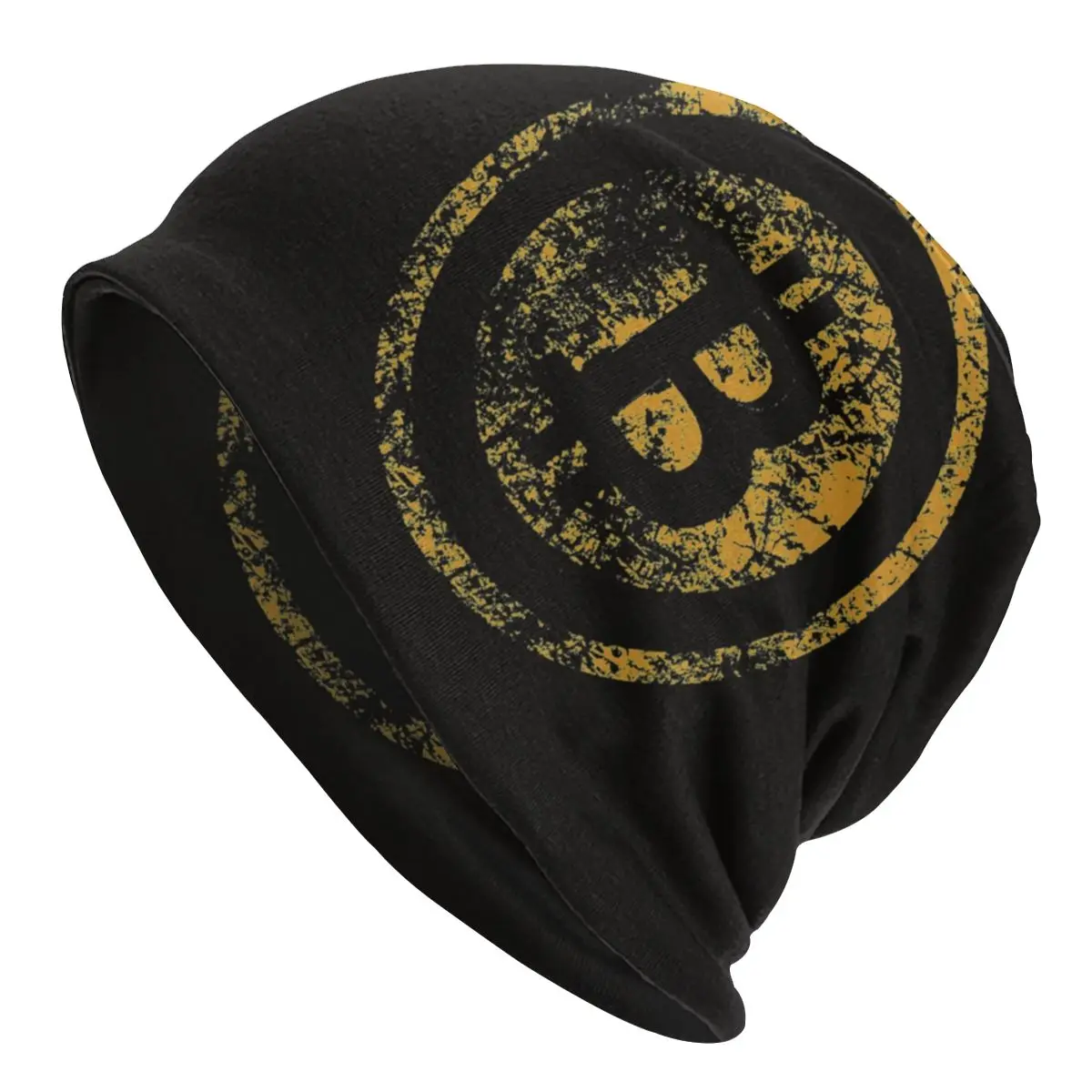 

Bonnet Winter Warm Knitting Hat Vintage Bitcoin Logo Hip Hop Beanies Caps Adult Digital Currency Beanie Hats Outdoor Ski Cap