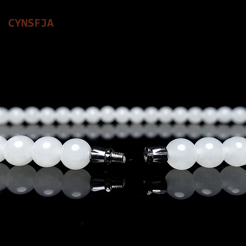 CYNSFJA Новое натуральное сертифицированное женское ожерелье из нефрита с круглыми