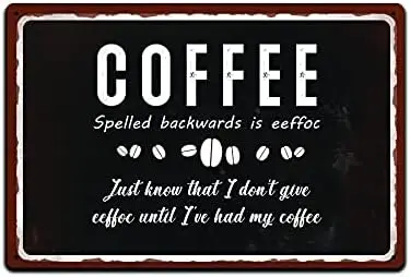JP's Parcels Tn Sgns Ktchen Настенный декор — металлический Sgn для кофе Drnkers Gft 12 x 8 n. Coffee Spelled