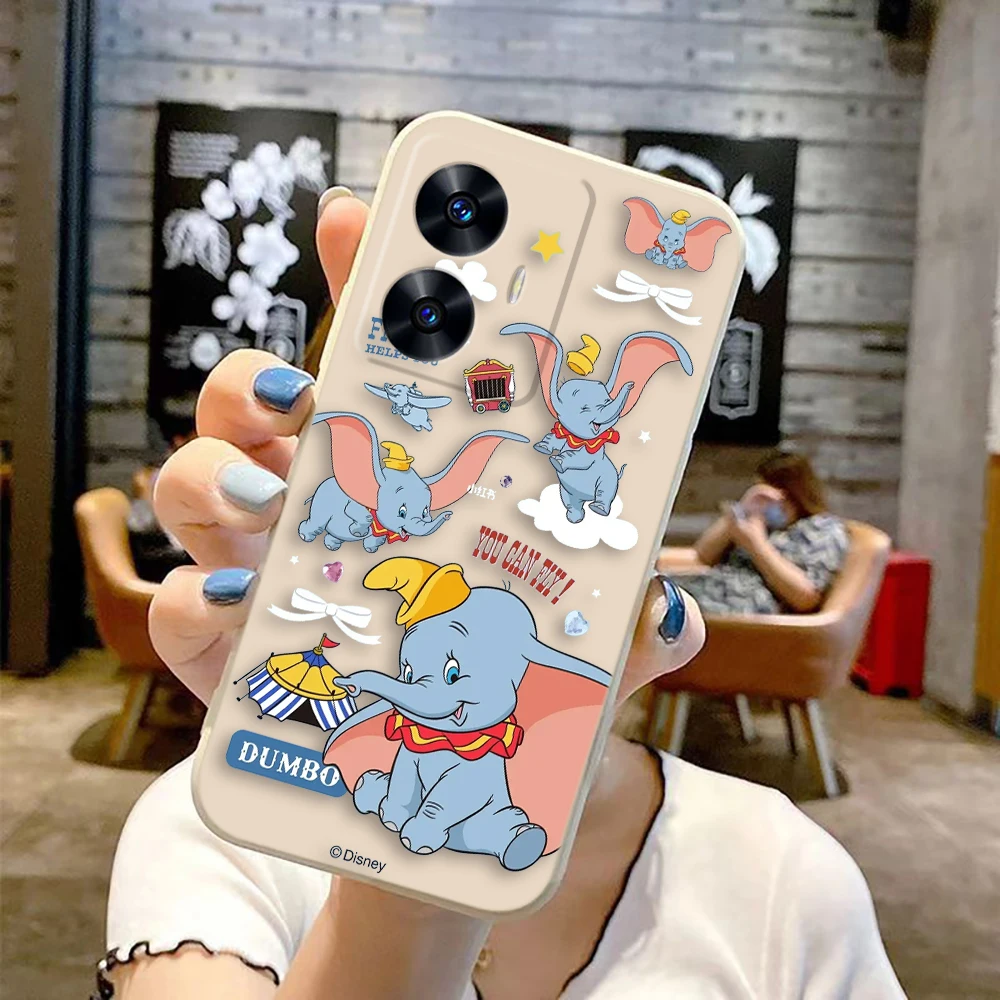 Чехол для телефона Cartoon Disney Dumbo Realme C65 C63 C53 C35 C55 C33 C30 C21Y C20 C12 C11 GT 2 XT NARAO 20 30 50 чехол Funda