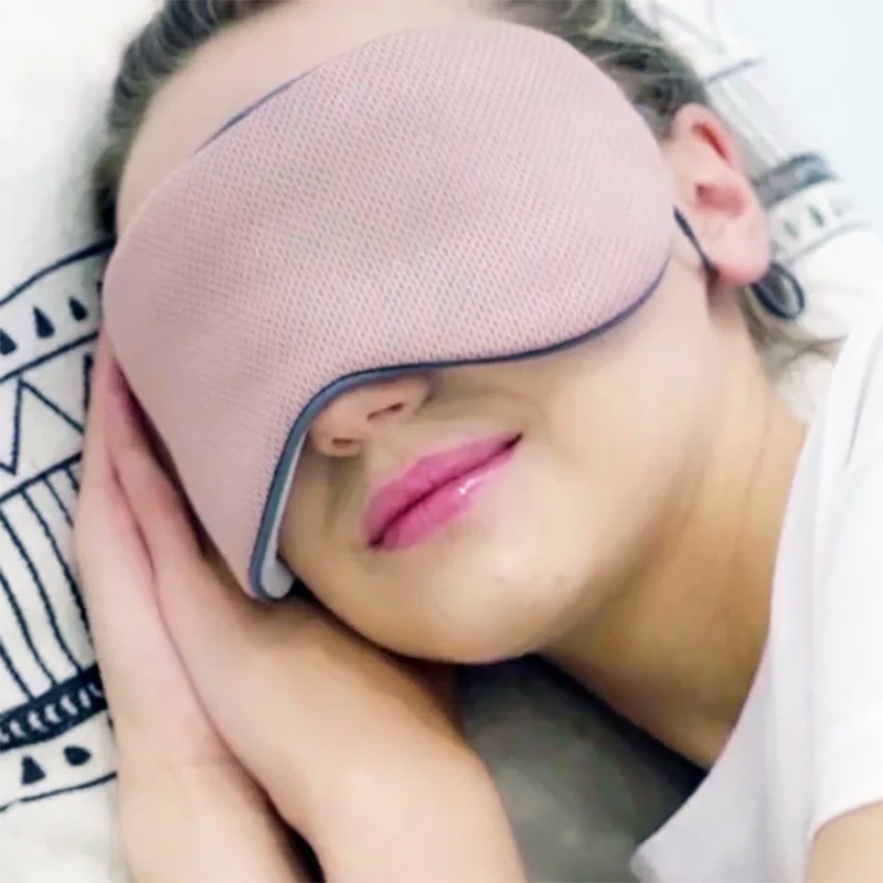 Warm Cool Double-Sided Use of Eye Mask For Sleeping, Soft Blindfold with Adjustable Strap Eyeshade, Comfort Eyepatch for Travel