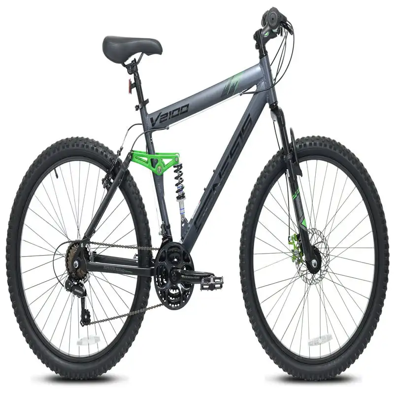 

V2100 Men's Dual Suspension Mountain Bike, Slate Gray