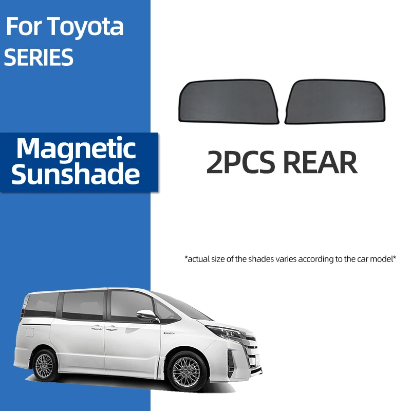 

For Toyota Levin Corolla Camry Prius INNOVA ALPHARD VIOS NOAH RAV4 SIENTA PREVIA 2PCS Rear Window Sunshade Car Magnet Curtain