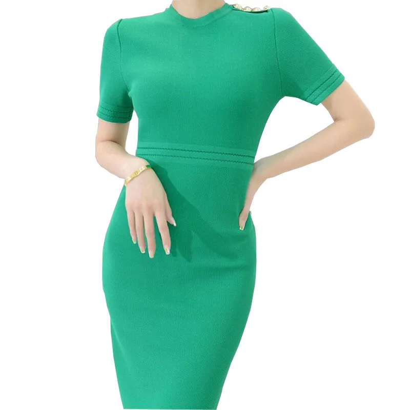 New Arrival Dresses for Women BAL Early Spring Summer Dress Knitted Elastic Waist French Retro Vintage Dress for Woman Girls