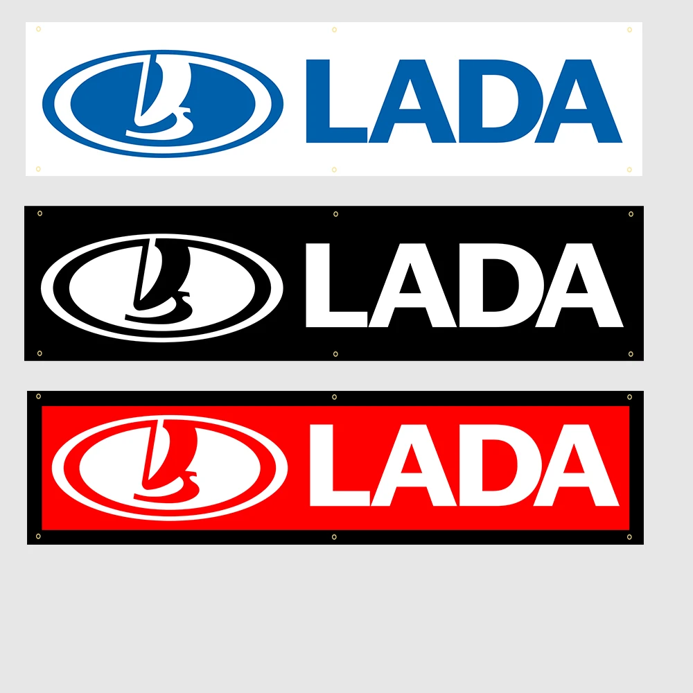 

JohninBanner 60*240 Lada Racing Car Polyester Printed Banner Interior Decoration Tapestry Flag