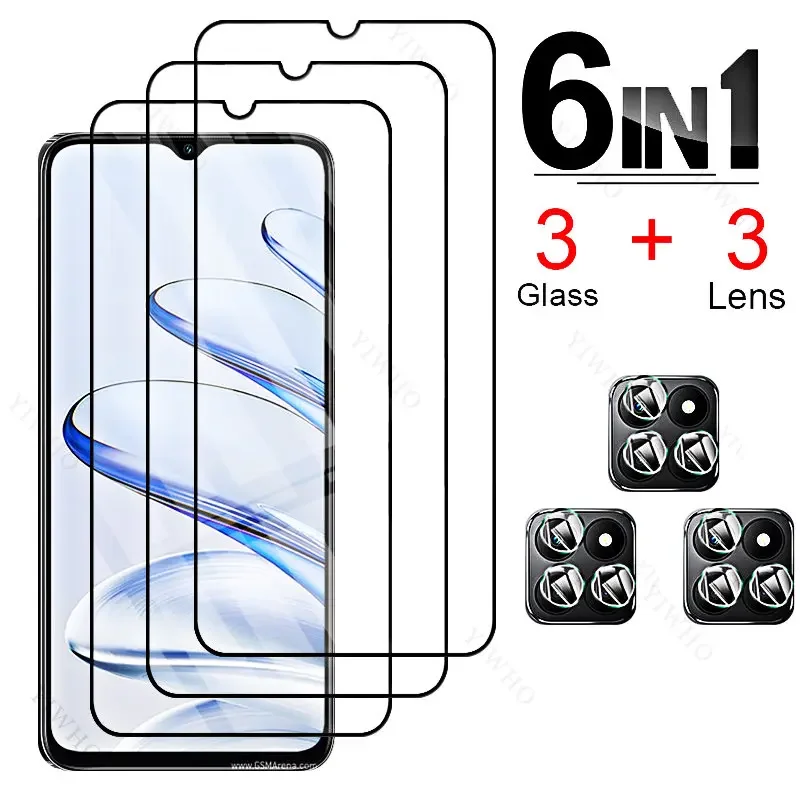 

6-in-1 for Huawei Honor 70 Lite Screen Protector Glass Honor 70 Lite X8 X8a X7 X7a X6 X5 X40i Tempered Glass Camera Lens Glass
