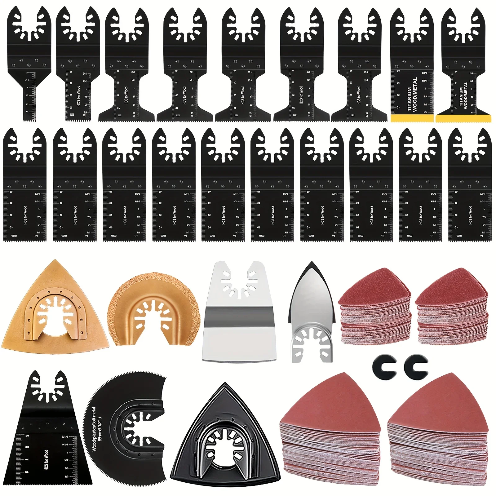 128 шт. набор лезвий для мультитула с наждачной бумагой