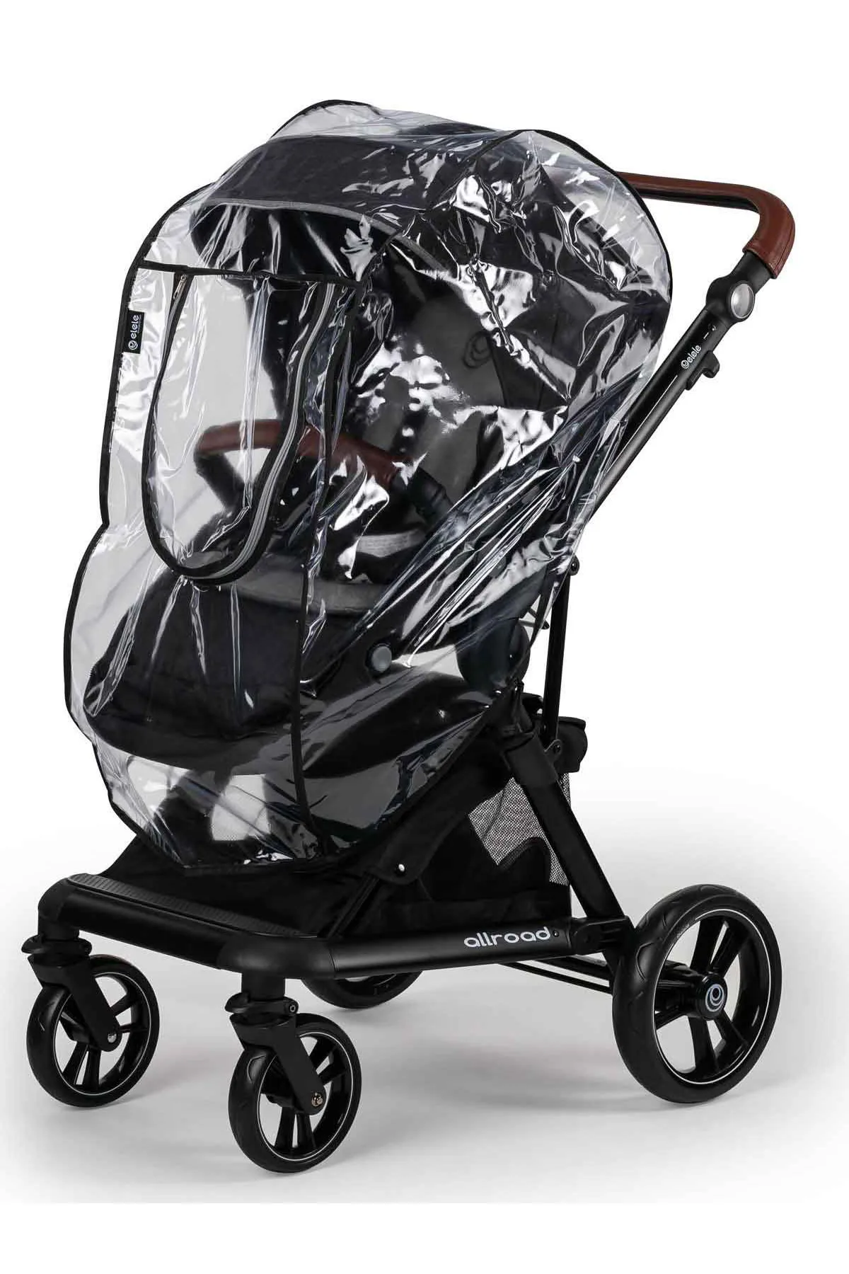 

Zipper Luxury Stroller Rain Cover Transparent Black Kids Accessories Waterproof Rain Cover Portable