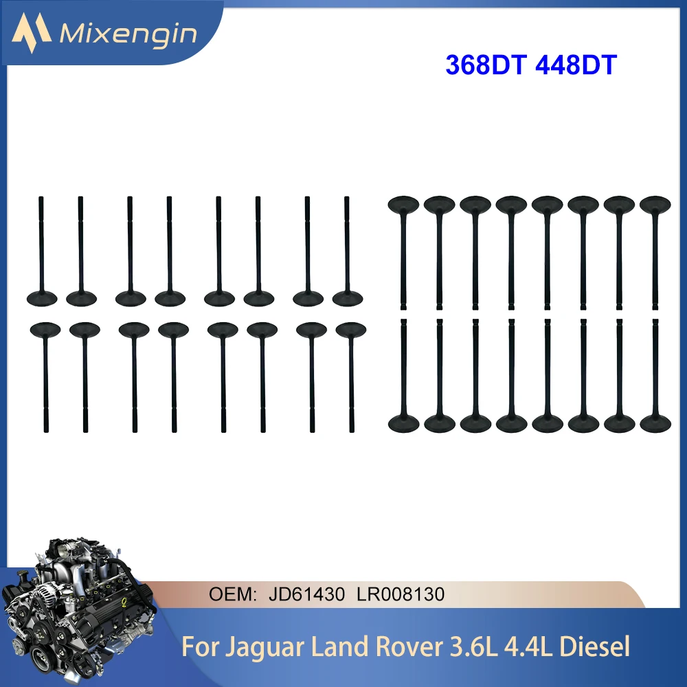 

Детали двигателя, впускной и выпускной клапан, подходят для 276DT 306DT 368DT 448DT Diesel для Jaguar XF Land Rover 2.7L 3.0L 3.6L 4.4L V6 V8 05-22