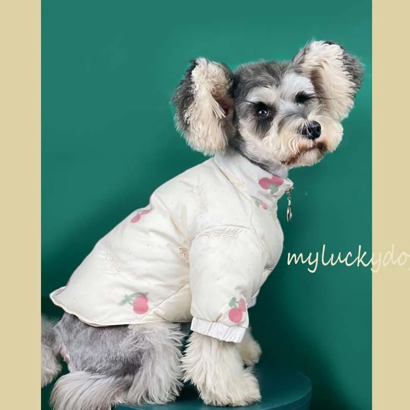 

Small Dog Dog Clothes Autumn and Winter Down Coat Thickened Warm Keeping High end Designer Winter Coat for Small and Medium Dogs