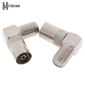 5 шт. радиочастотный коаксиальный 90 градусов прямоугольный ТВ антенна кабель Разъем радиочастотный коаксиальный F мама к ТВ гнездо штекер к гнезду