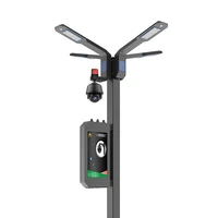 smart pole sos button wifi 4ggps lcd screen display smart cctv wifi transmitter smart street light pole