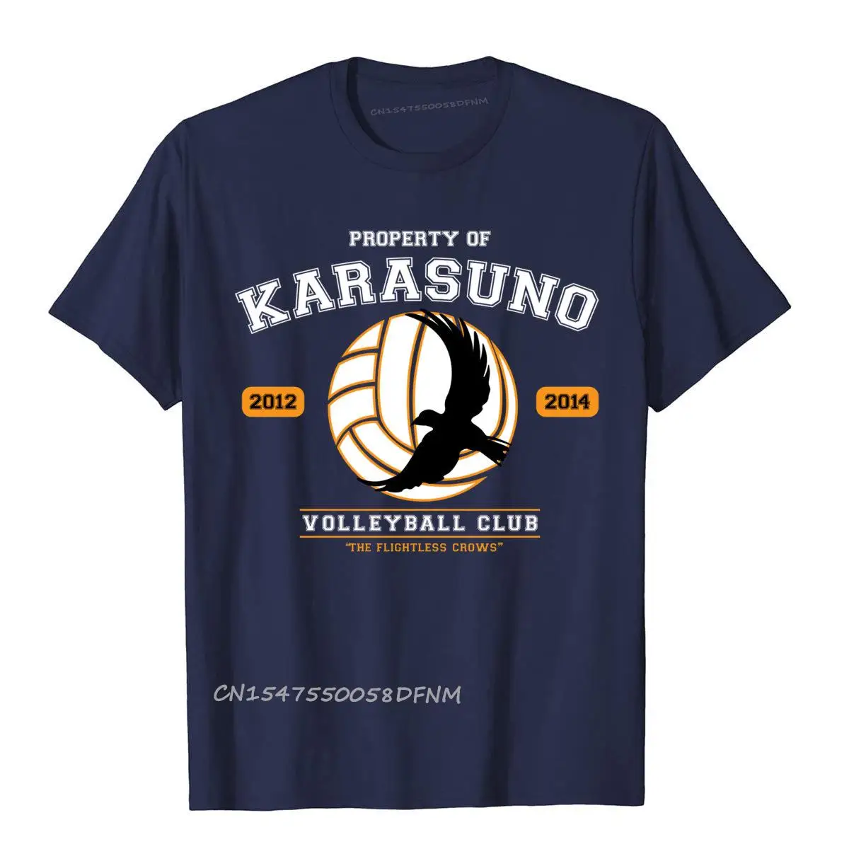 Дешевые Командные футболки Karasuno с принтом Карла Мура мужские хлопковые топы