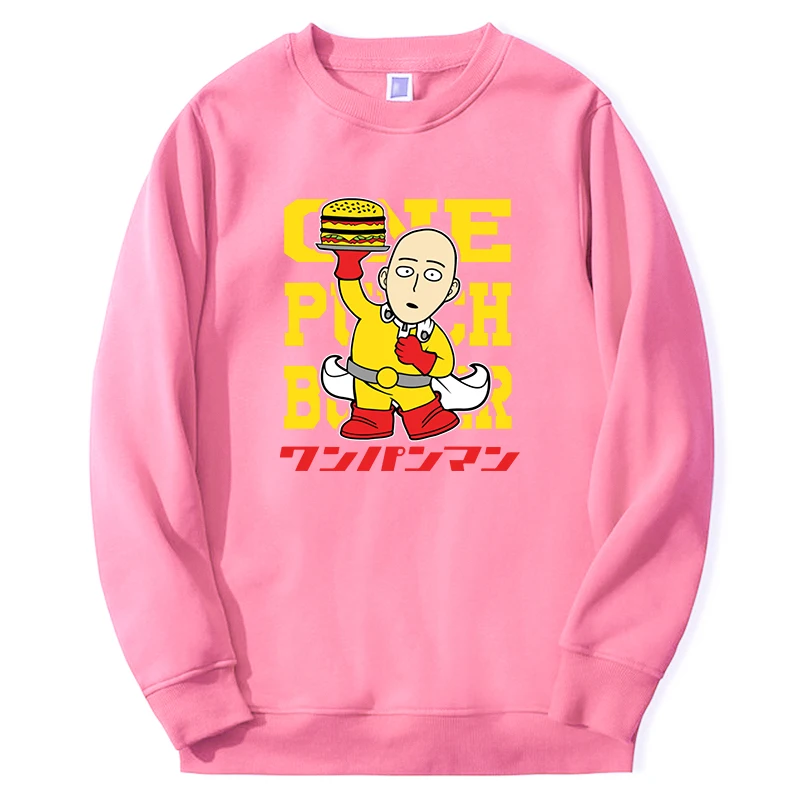 Худи с графическим принтом для мужчин и женщин свитшоты в стиле аниме Сайтама