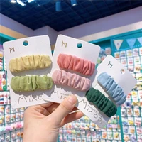 candy color hair clips fashion hair pins for girls baby hair accessories children hair grips pleated barrettes kids hairpin 2pcs