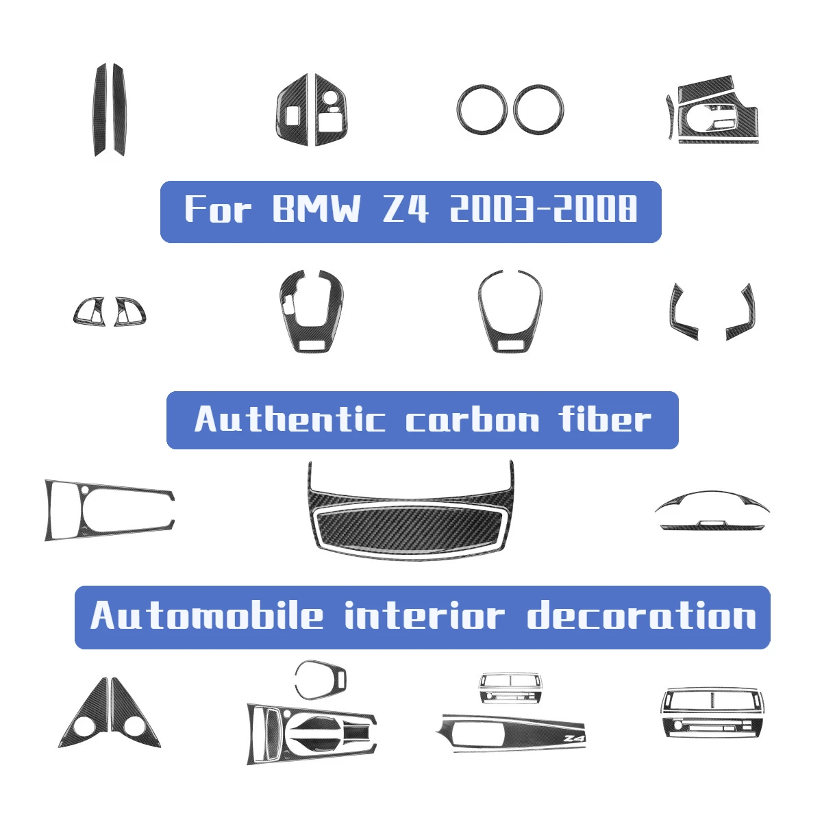 

Authentic carbon fiber car interior decoration for BMW Z4 2003-2008 accessories car stickers beautiful protection decoration