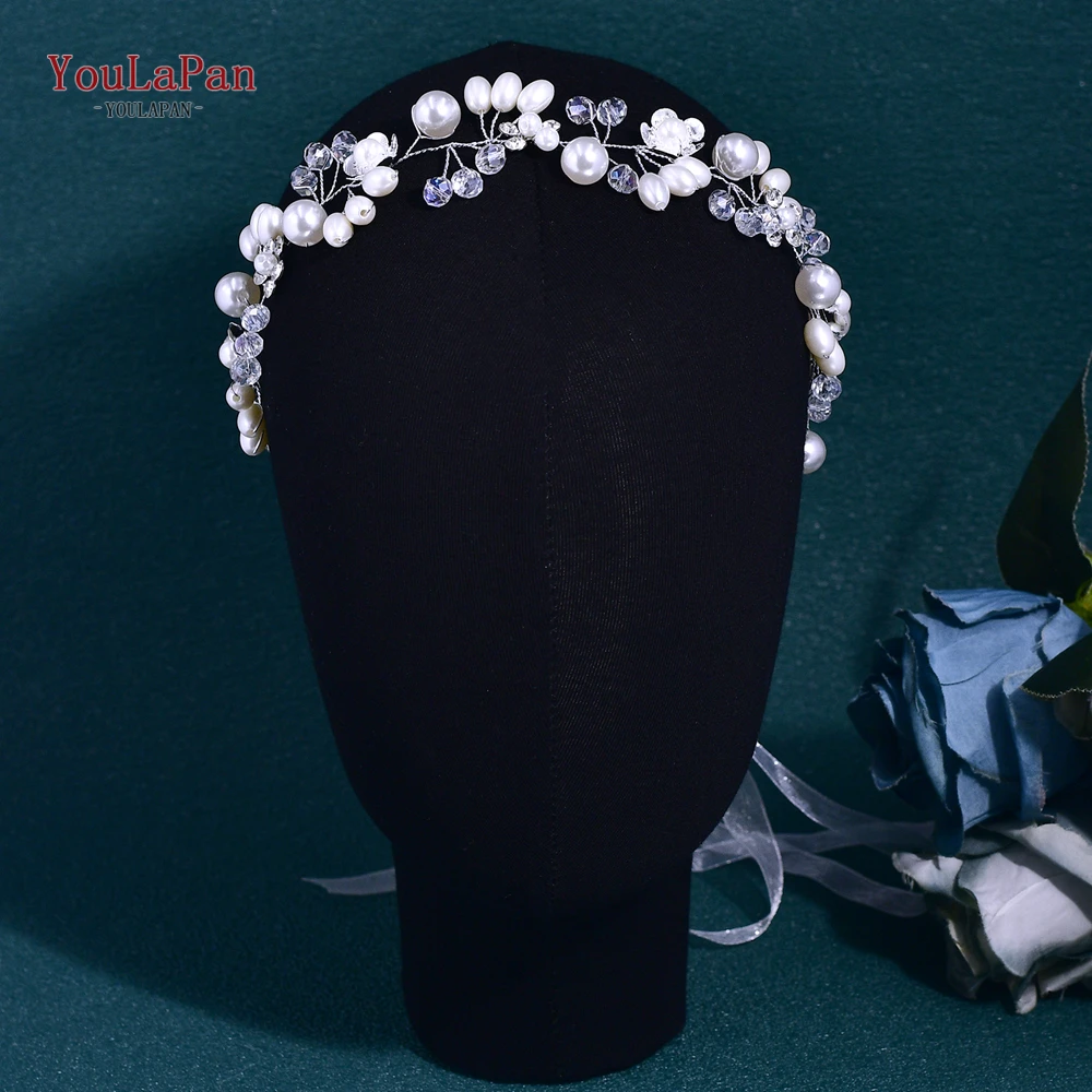 YouLaPan простые свадебные заколки для волос с жемчугом и кристаллами Свадебные
