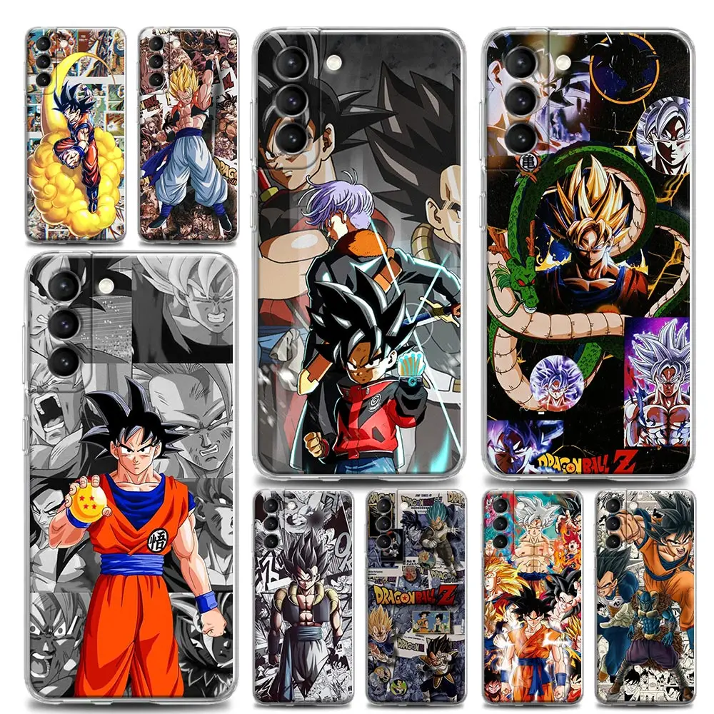 

Clear Phone Case For Samsung Galaxy S20 S21 FE S10 S9 S22 Plus Ultra S10e Lite Cases Soft Cover Japan Dragon Ball Z Goku Anime