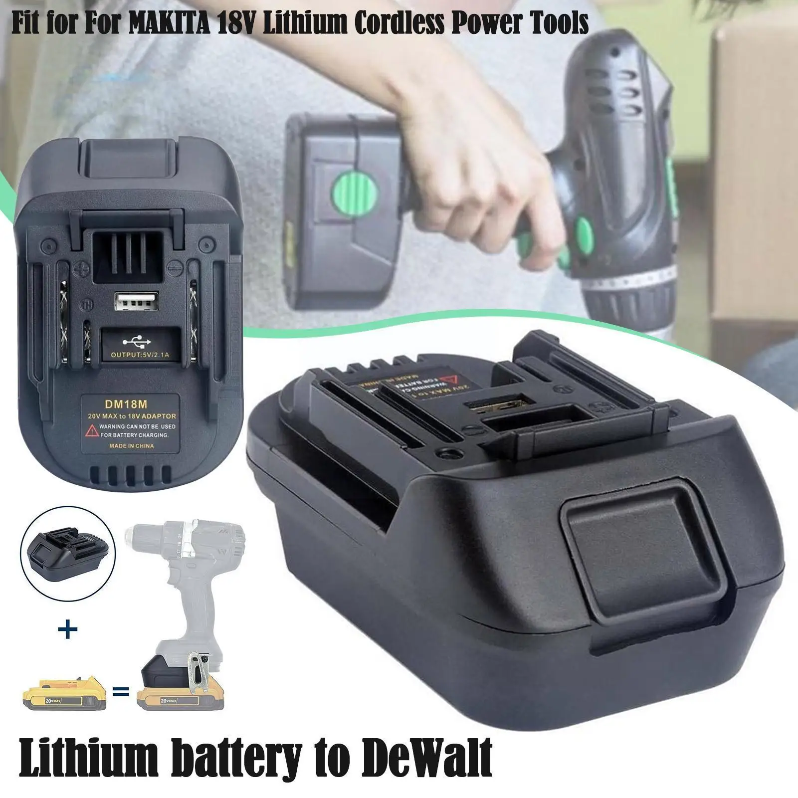 

Адаптер для аккумулятора Milwaukee 18 в 20 в 18 в Bl1830 Bl1850 C9w8