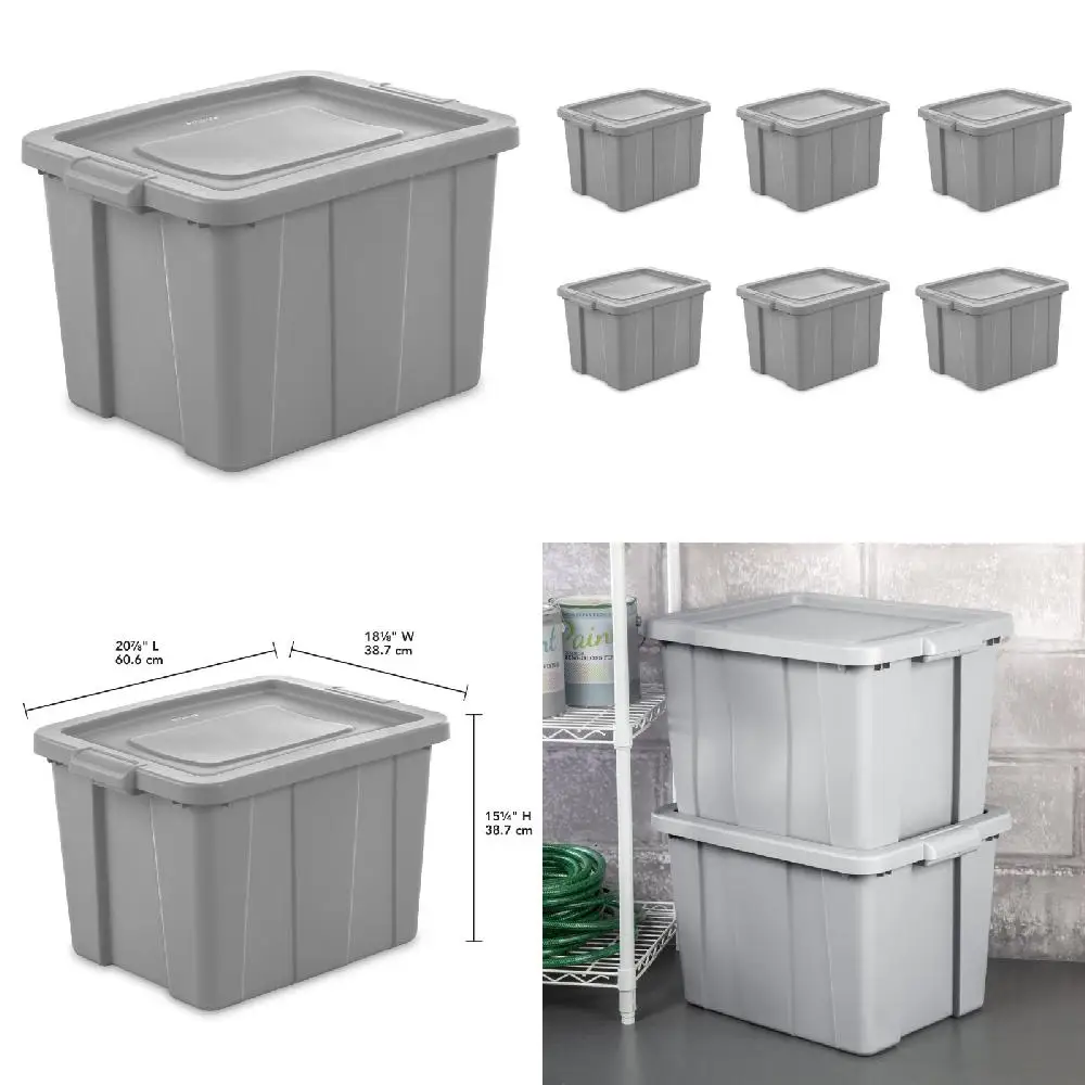 

Deluxe Heavy-Duty Durable Reusable 6pcs Tuff1 Gallon Plastic Cement Tote Set - Superb Storage Containers